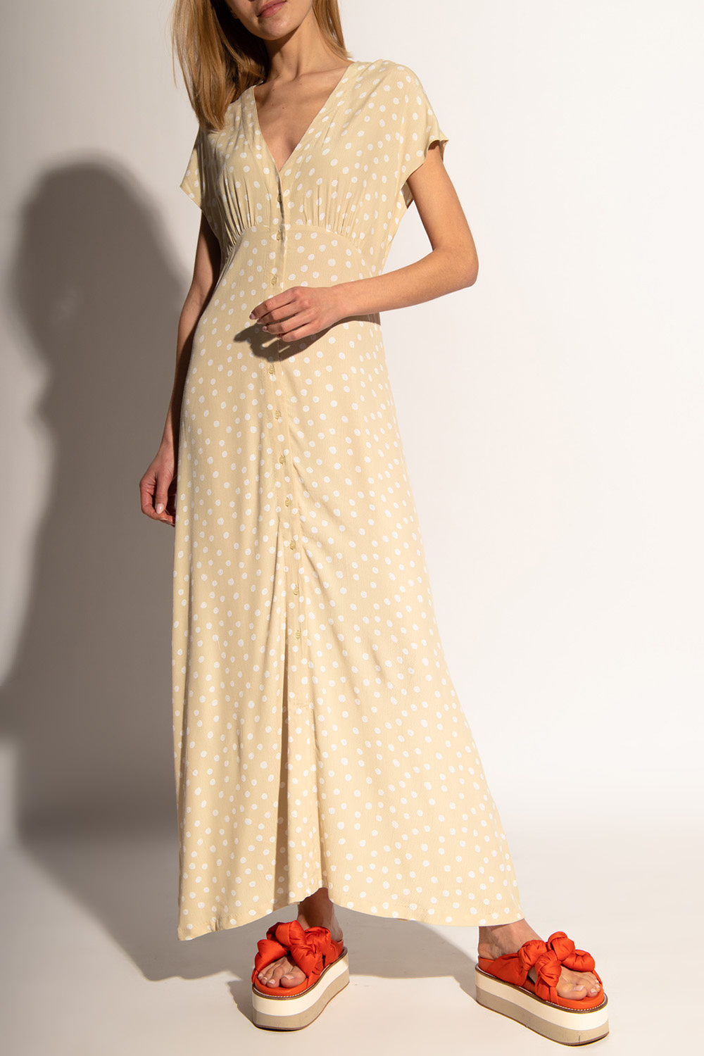 ワンピース SAMSOE SAMSOE Women Dresses F22200131 0 DESERT FLOWER Beige SchaferandweinerShops Malawi - Beige Dress with polka dots